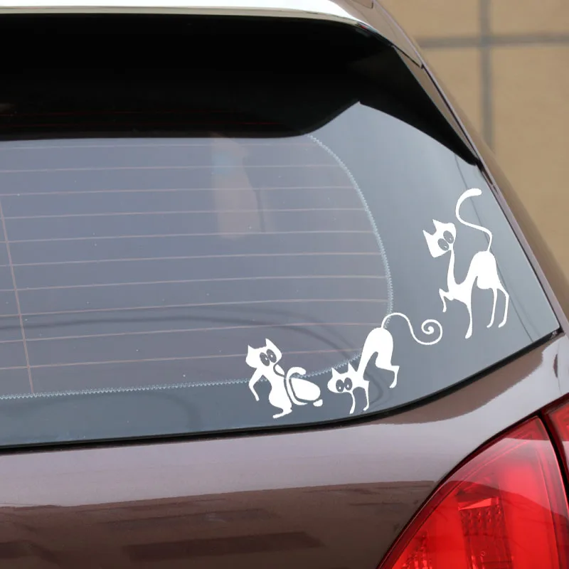 

Car Stickers Funny Funny Cat Animal Cartoon Pattern Car Decoration Decals Suitable for Various Models Black/white, 17cm*10cm
