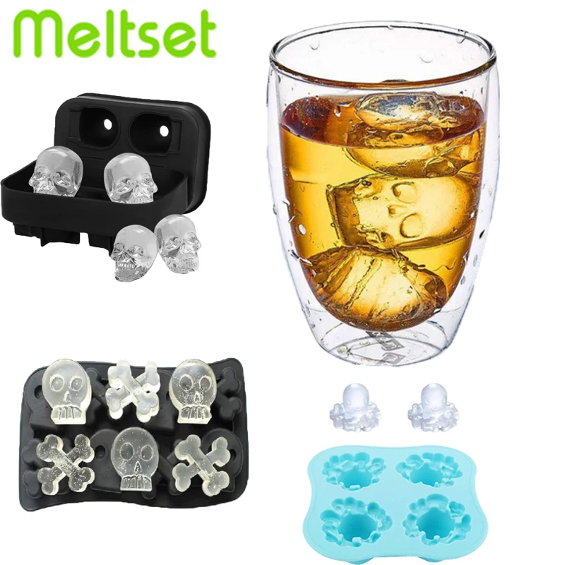 4/6 сетка ледяной куб форма 3D череп/Осьминог Форма Силиконовый поднос Лето Сделай