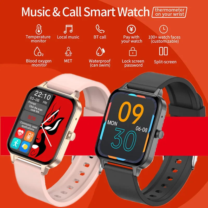 

Music Call Smart Watch Men Women Sports Wristband Fitness Tracker IP68 Waterproof Health Monitoring With Split Screen MX7