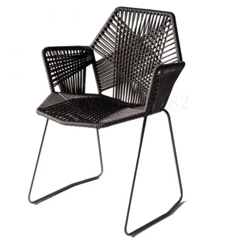 Тканое одинарное кресло в скандинавском стиле современный минималистичный