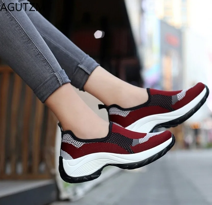 Женская обувь на плоской подошве без шнуровки женские сетчатые повседневные