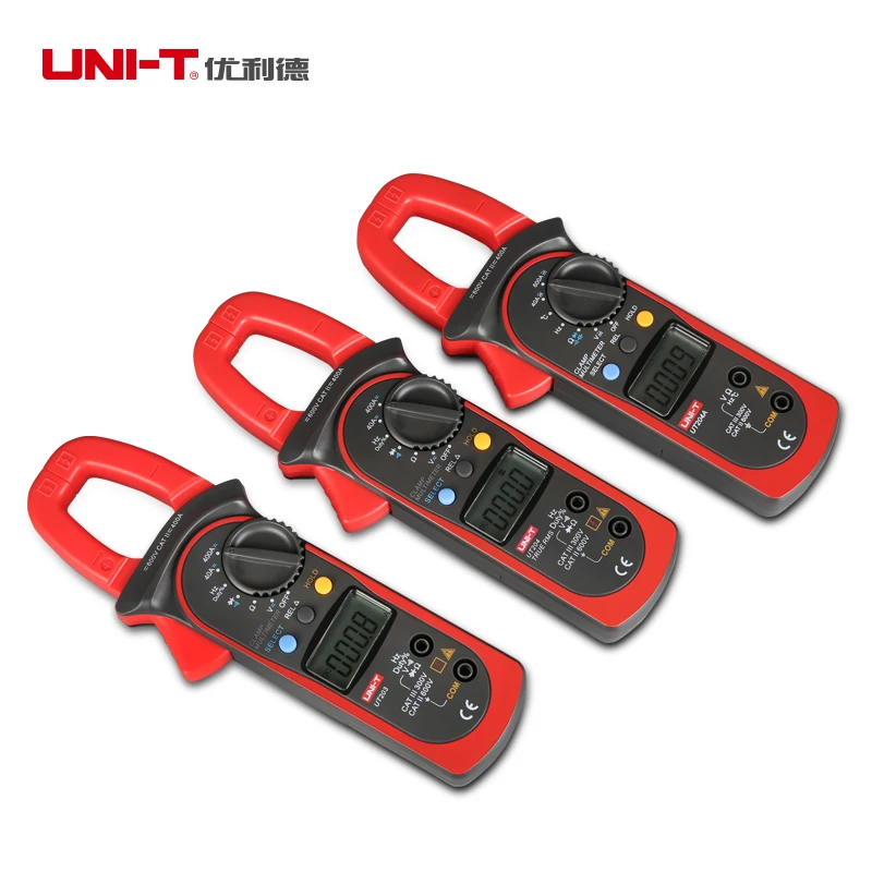 Цифровой ручной мультиметр зажим UNI T UT203 UT204 UT204A тестер измеритель DMM CE AC DC Volt