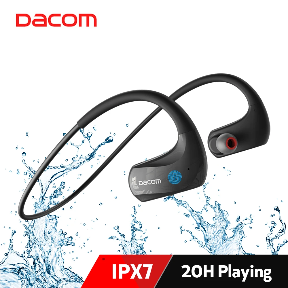 Беспроводные спортивные наушники Dacom Athlete IPX7 водонепроницаемые Bluetooth 20H для бега