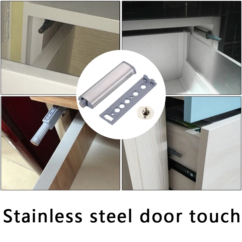 

Myhomera 20Ps Door Stopper Cabinet Catches Stainless Steel Push to Open Touch Damper Buffers Soft Quiet Closer Magnetic Hardware