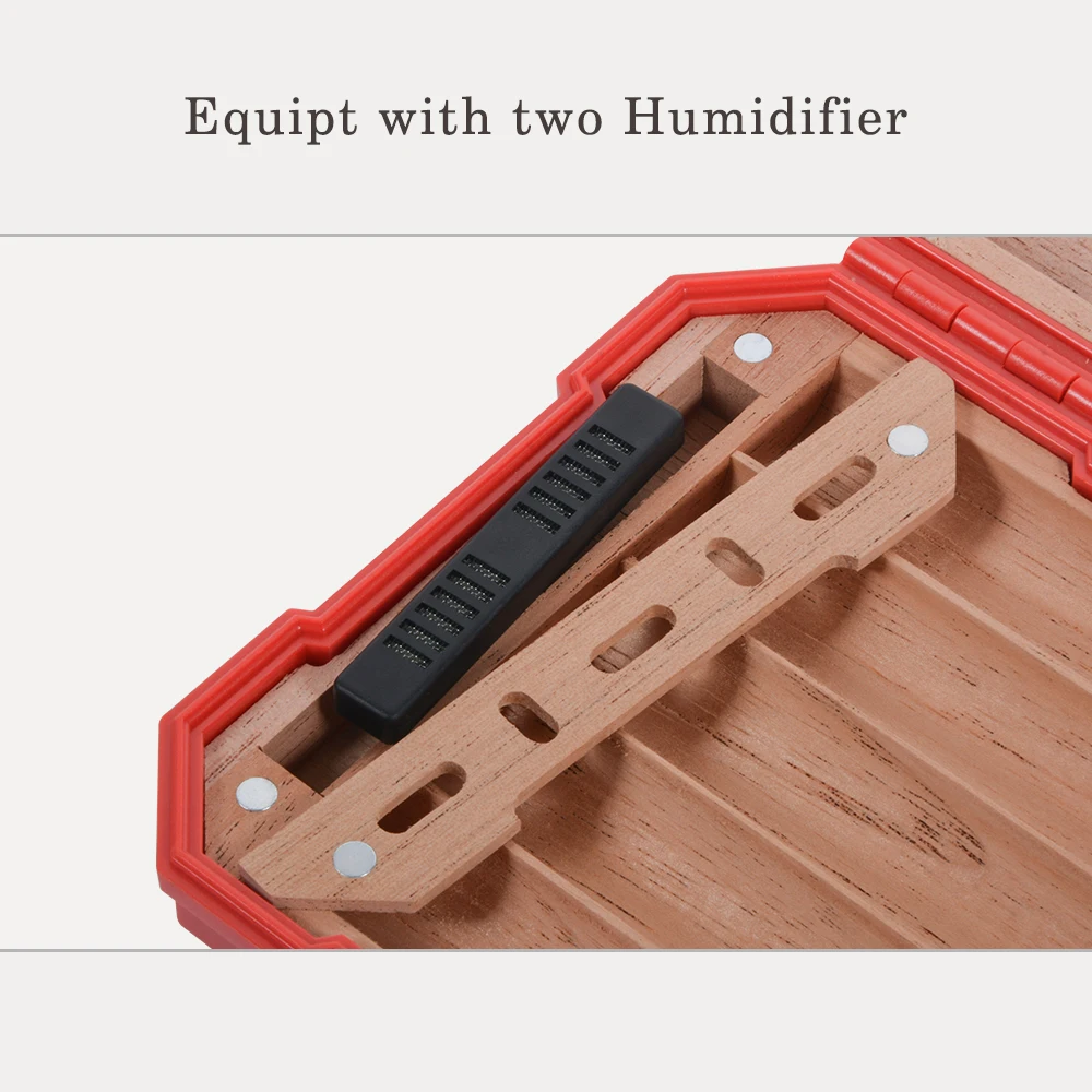 Футляр для сигары с двумя увлажнителями водонепроницаемый чехол кедром дорожный