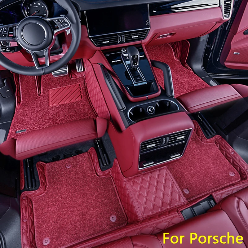 

Специальный автомобильный 3D роскошный кожаный коврик для пола для Porsche Cayenne coupe SUV2020 2018 2007 2002 защитный коврик для салона автомобиля