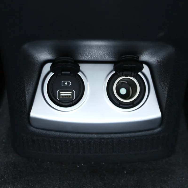 

Fit For Kia Sportage Ql 2016 2017 2018 ABS Matte Cigarette Lighter Usb Port Interior Trim Cover Rear Air Vent Bezel Garnish 1pcs