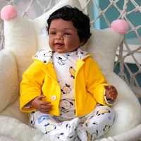 55cm reborn baby doll 22 inch black skin african reborn dolls soft touch real lifelike toys children baby kids play toy gifts
