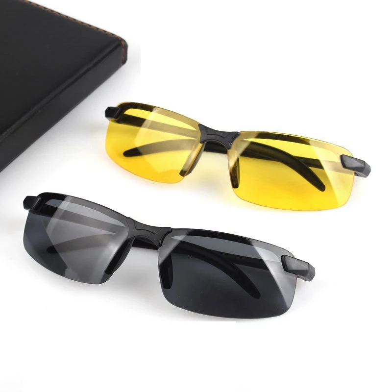 Universal Night Vision Glasses Sunglasses Men Outdoor Sport Sun Glasses Driver Goggles Black/Yellow Glasses for Night Driving