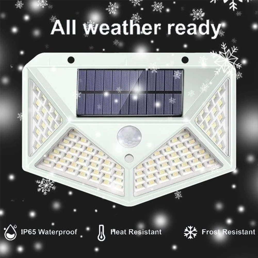 Уличный настенный светильник на солнечной батарее с датчиком движения 100