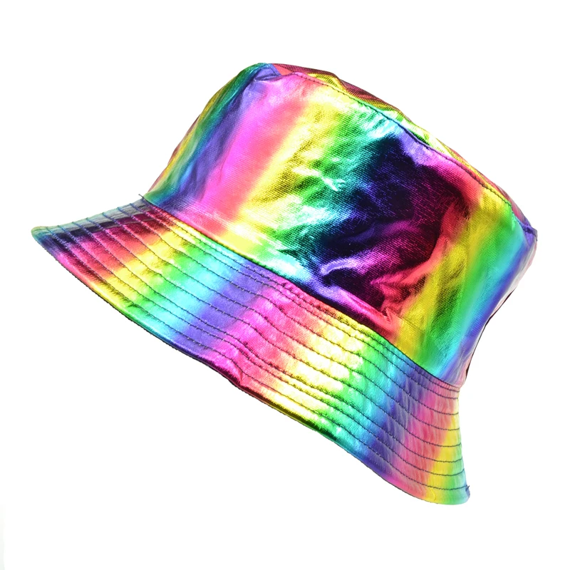 

Solid Rainbow Hat Bright Colors Bucket Hats Double-sided Wearable Basin Cap For Men Women's Hats Visor Fishermans Hat