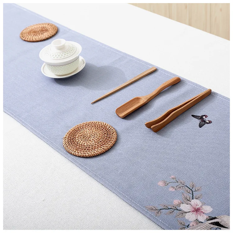 Китайский Настольный бегун Lotus современная мебель хлопковая ткань бамбуковый