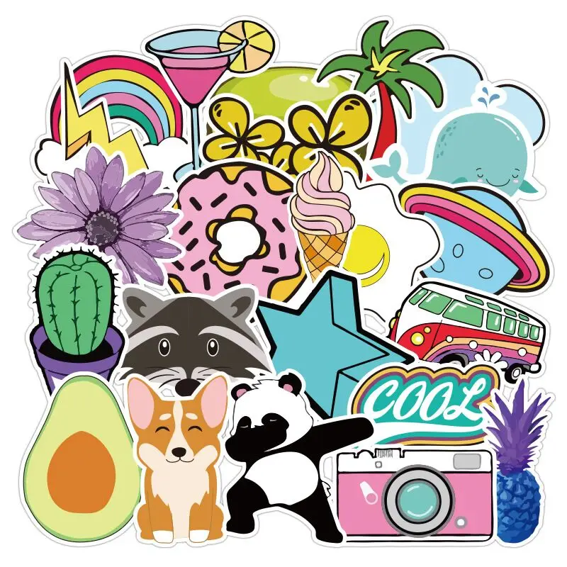 Водонепроницаемый стикер со сноубордом наклейки для мальчиков Jdm 50 шт. маленькие