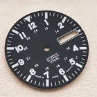 Циферблат часов NH36 в стиле ретро для дайвинга, зеленые светящиеся циферблаты для SKX007 SKX009, модифицированные аксессуары с логотипом S