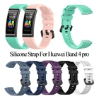 Красочный мягкий силиконовый спортивный сменный ремешок для наручных часов, ремешок на запястье браслет Смарт наручные часы, аксессуары для наручных часов браслете Huawei Band 4 3 pro