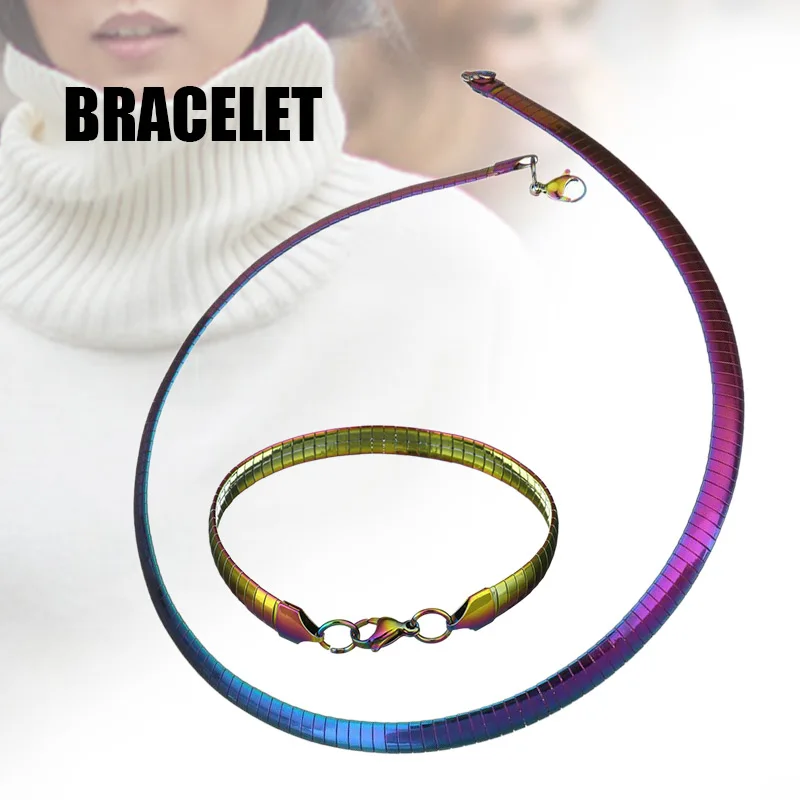 Женский комплект из колье и браслета нержавеющей стали | Украшения аксессуары