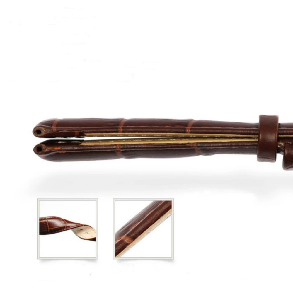 Ремешок кожаный для наручных часов сменный брендовый браслет с пряжкой цвета