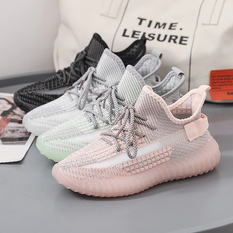 

2021 New Ladies Large Size Coconut Shoes Fashion Ladies Sneakers Mesh Casual Shoes Single Shoes New Flying Woven Running Shoes