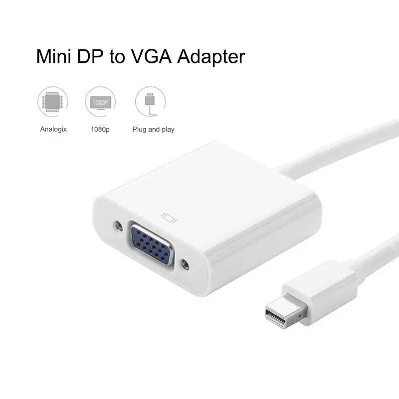 Mini Thunderbolt DisplayPort DP VGA Кабель адаптер 1080P для монитора HDTV| |