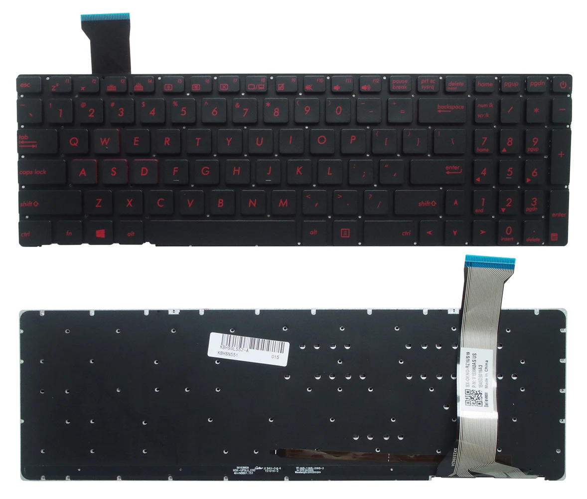 Новая клавиатура США для ноутбука ASUS G552VX GL552V GL552VL GL552VW GL752VW GL752VL GL752V GL742V GL742VW с
