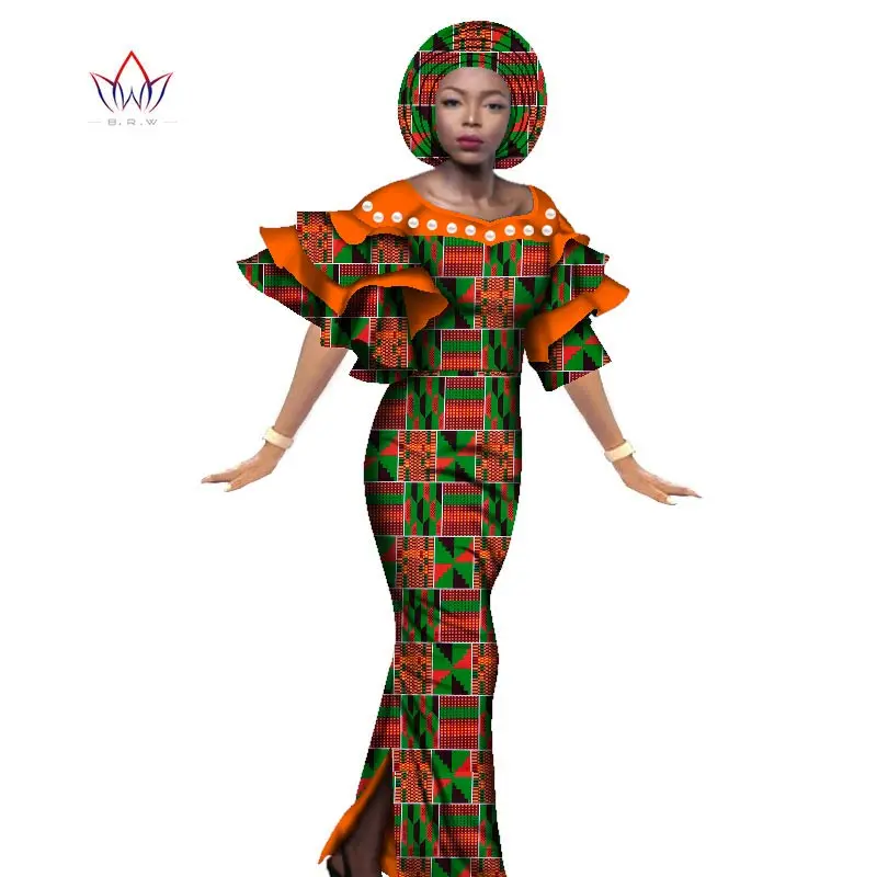 

Женская одежда 2021, африканские платья Дашики для женщин, платье в пол, осенняя Праздничная традиционная нигерийская одежда WY2607