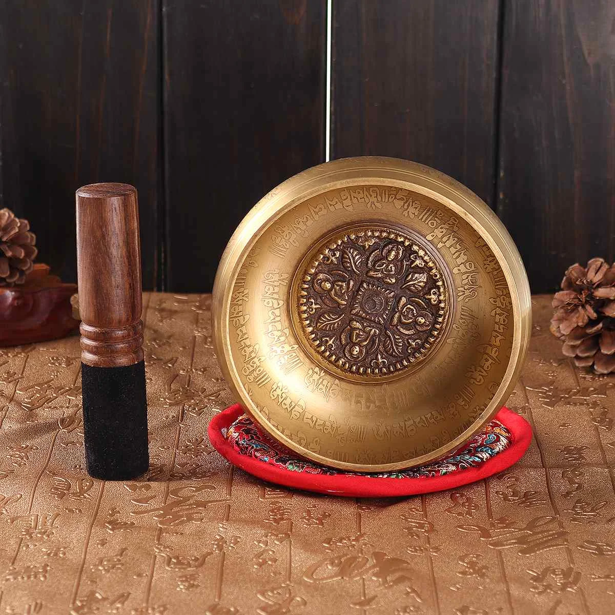 

Nepalese Buddhist Chanting Yoga Tibetan Bowl Meditation Singing Bowl Buddhist Sound Therapy Bowl Mallet Copper Handmade Craft