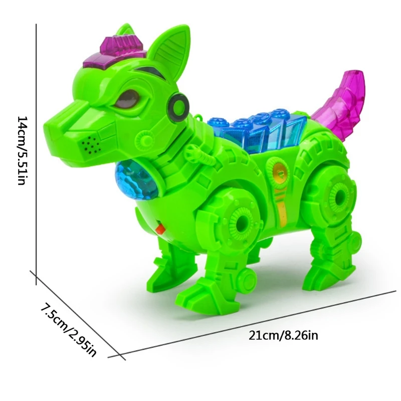 

Robot Dog Pet Smart Toy Electronic Kids Interactive Walking Puppy with Music, Walking, Wagging Tail,Gift for Kid