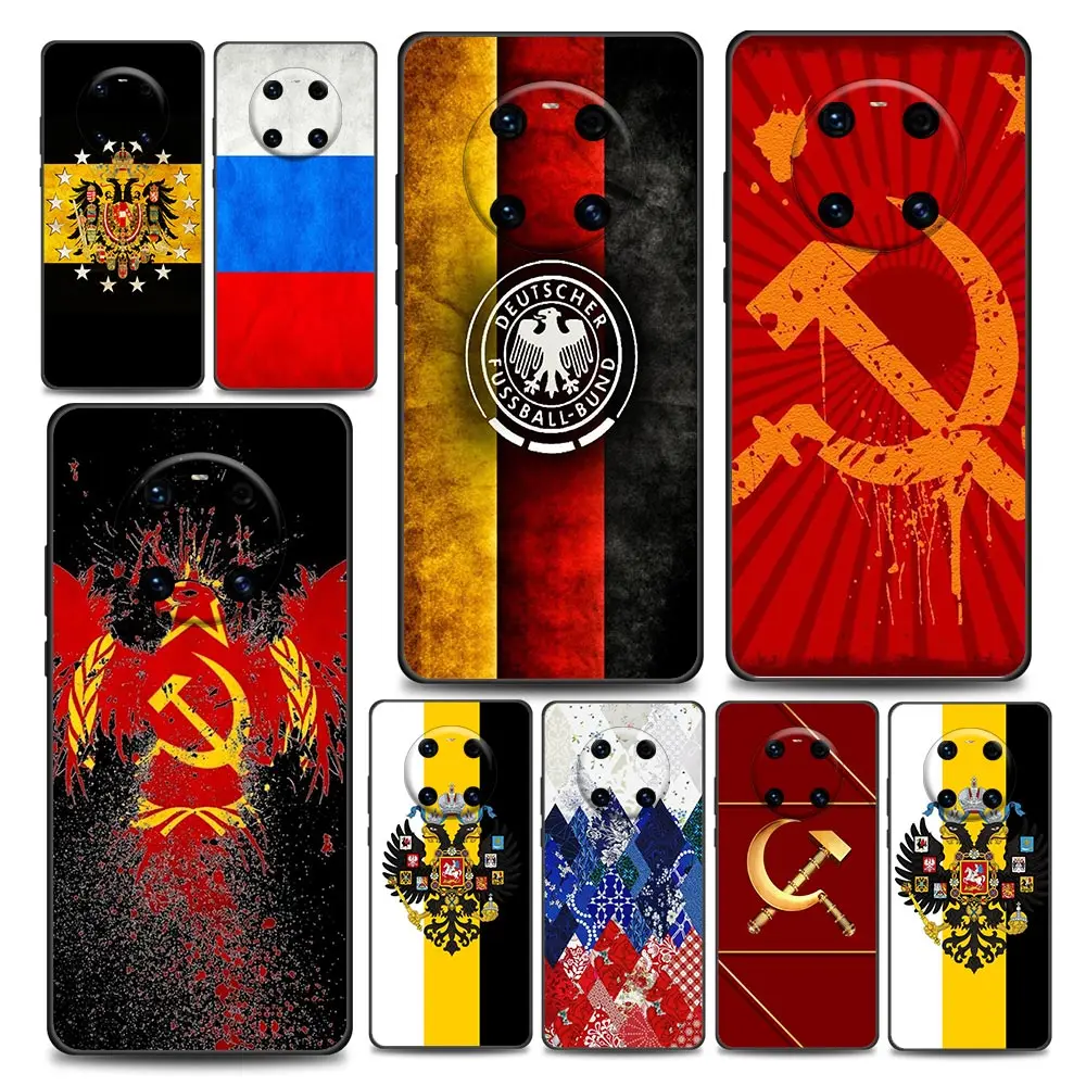 

Russia Empire Flag Coat Of Arms Phone Case for Huawei Y6 7 9 5p 6p 8s 8p 9a 7a Mate 50 20 40 Lite Pro Plus RS Soft Silicone