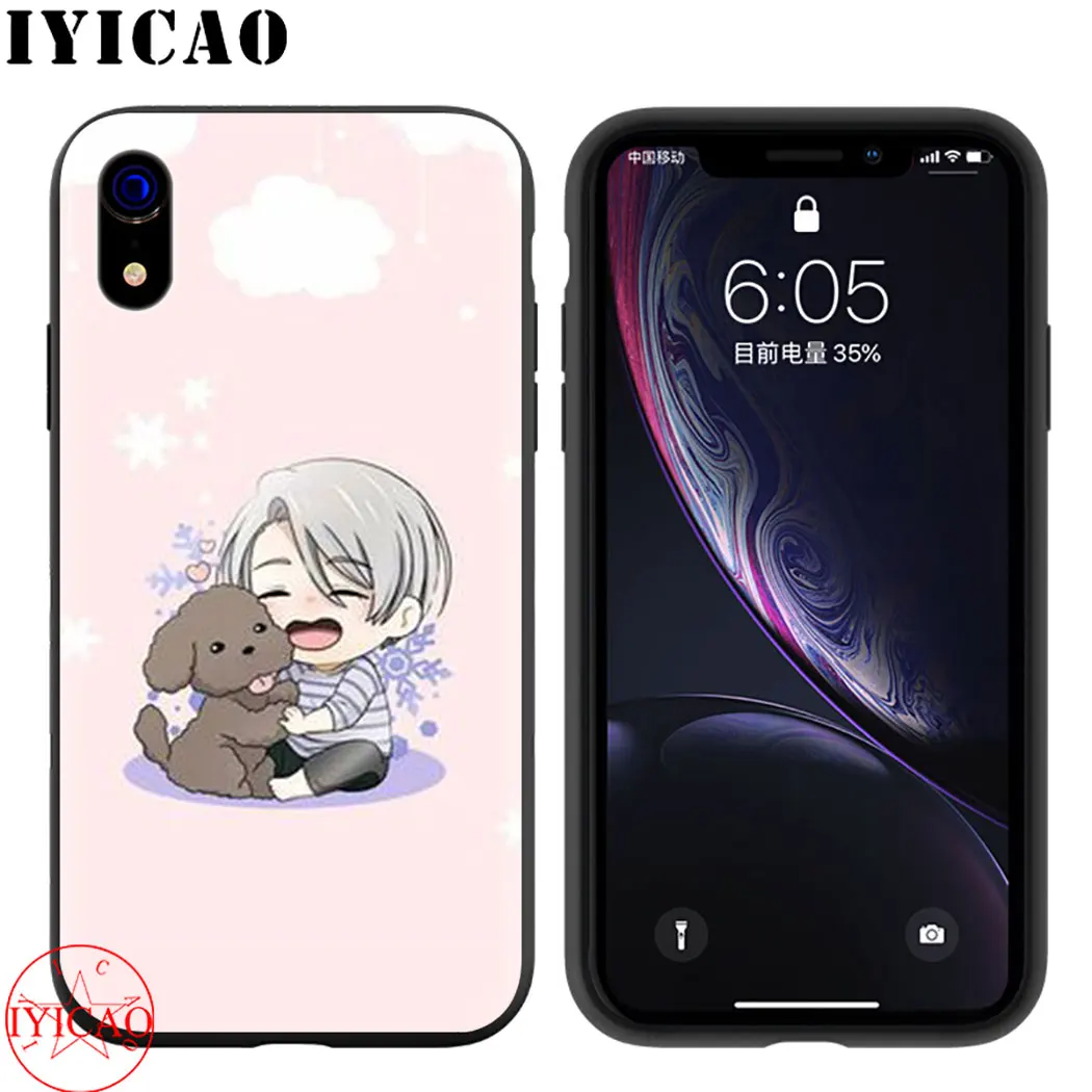 Yuri On Ice Мягкий силиконовый чехол для телефона iPhone 5 6 7 8 11 5S 6s Plus 7Plus 8Plus XR XSMax Max