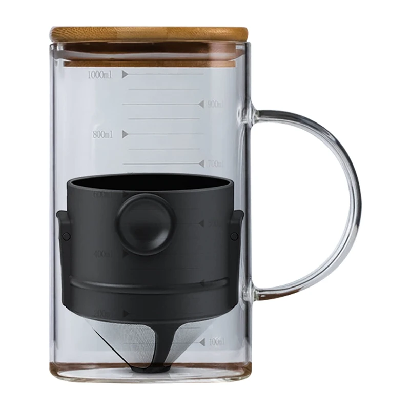 

Foldable Portable Coffee Filter Coffee Maker Stainless Steel Drip Coffee Tea Holder Reusable with Coffee Cup