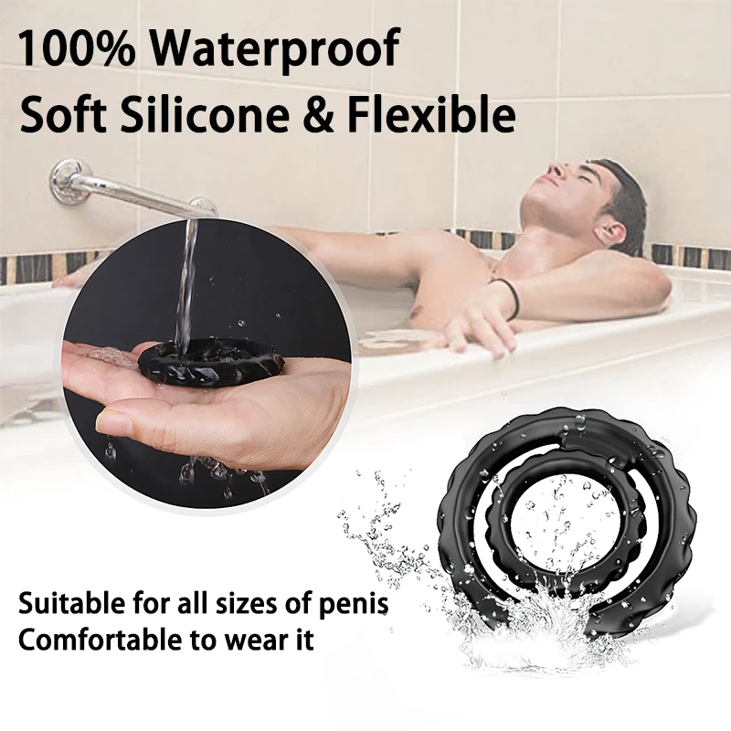 Кольца для пениса GUIMI тренажер Задержка эякуляции высокая эластичность