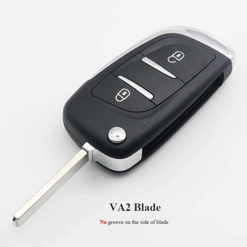 2 Buttons VA2 Blade Jingyuqin 2/3 BTN модифицированный чехол для дистанционного ключа автомобиля для peugeot 307 408 308 для Citroen C2 C3 C4 C5 HU83/VA2 Blade CE0536 - Количество кнопок: 2 Buttons VA2 Blade