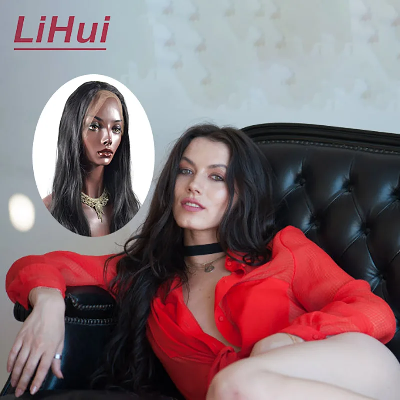 LIHUI 18/20/22/24/26 дюйма волнистый парик длинные волосы кудрявые средняя часть