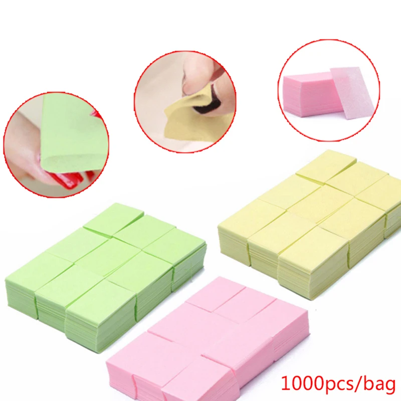 

1000PCS Colorful Lint Nail Art Polish Remover Cotton Pad Nail Wipe Wipes Nail