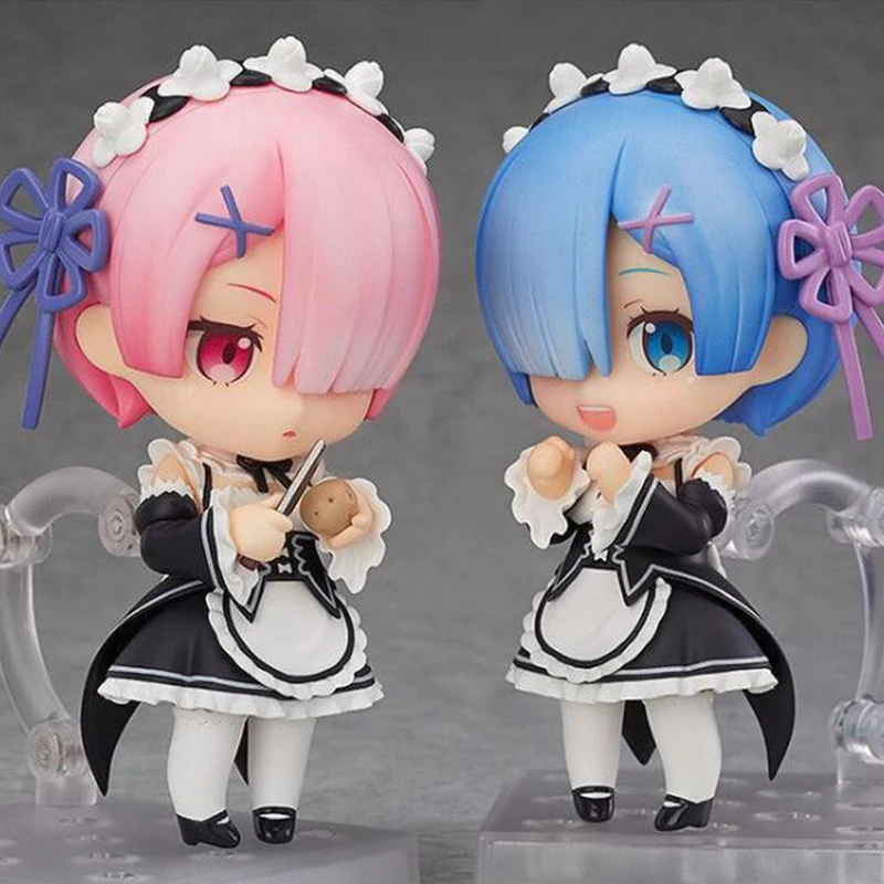 

10CM Re:Life In A Different World From Zero Rem 663# Ram 732 Kawaii Action Figure PVC Collection Model Toys for Christmas Gift