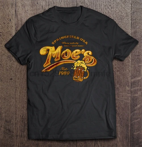 Мужская футболка Спрингфилд США где не знает ваше имя Moe's Est 1989 женская - купить