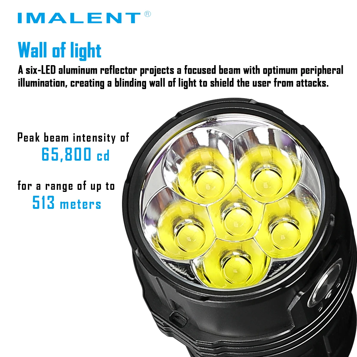 安い Imalent-プロフェッショナルLED懐中電灯,充電式,6モード,25000lm,Cree Xhp,バッテリー付き,超高輝度