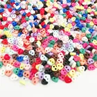 Пуговицы пластиковые с двумя отверстиями, 4 мм, 12 цветов, 1000 шт.