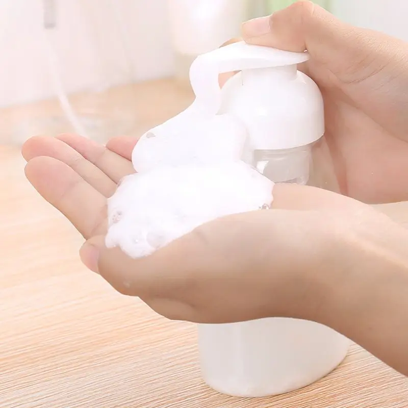

2pcs 250ml Clear Foaming Bottle Bubble Refillable Soap Sanitizer Dispenser Pump Cosmetic Shampoo Lotion Containers Bathroom Hote