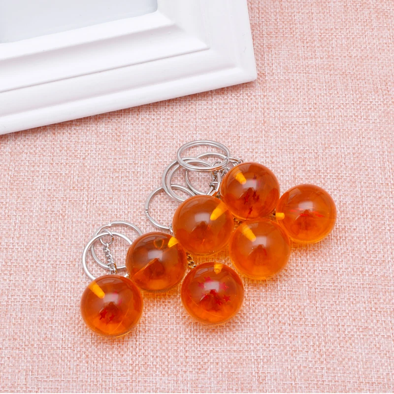 

Cosplay 7 Stars Crystal Ball Keychain Keyring Pendant Gifts