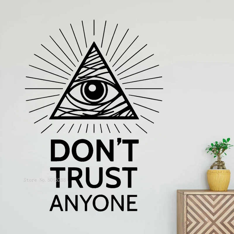 Слова Цитата стены Стикеры никому не доверяю наклейки Арт Декор для дома с