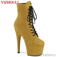 7 inches sexy ankle boots womens stiletto heels 17 cm pole dancing party stage performance boots