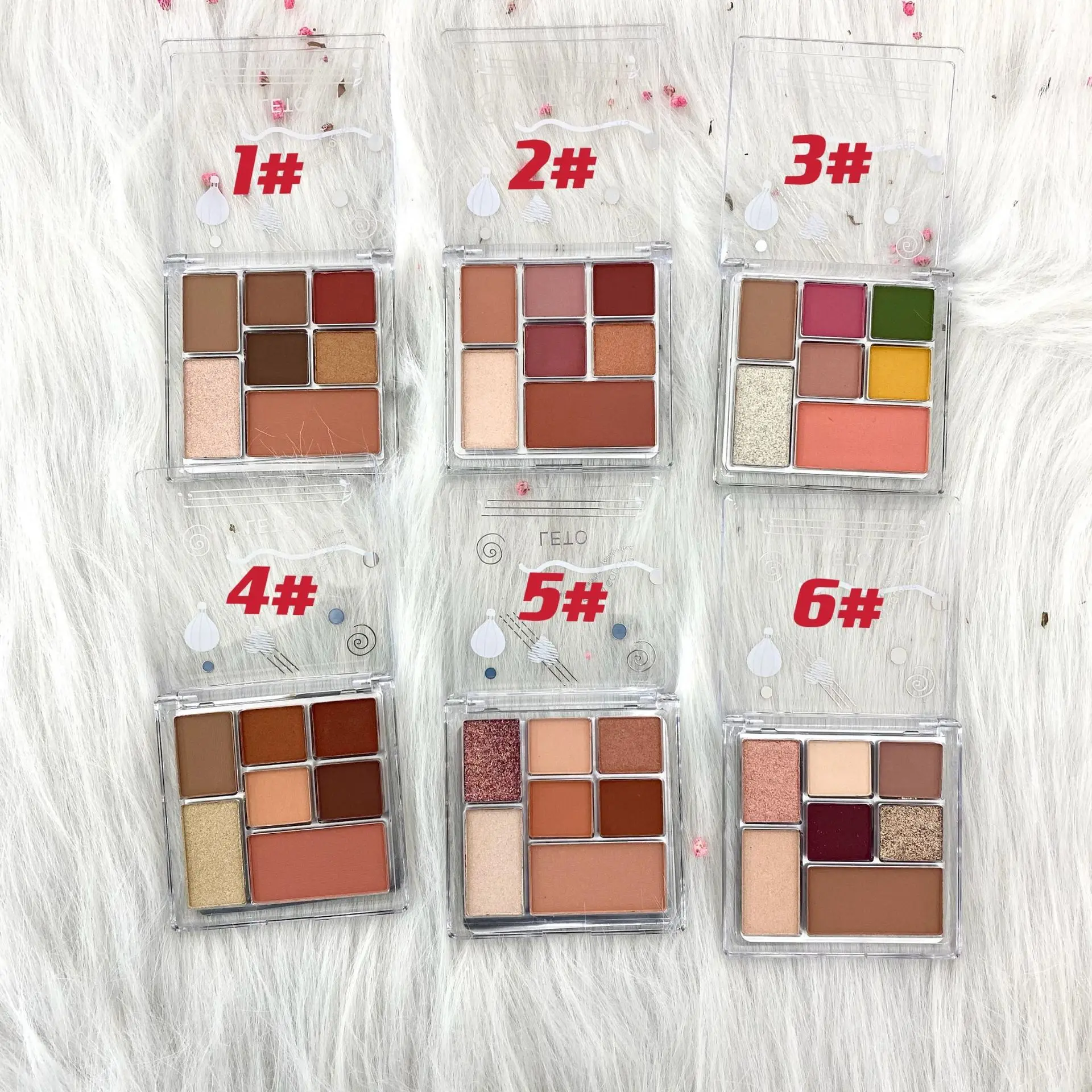 

Ins Eyeshadow Cosmetics 7 Colors Nude Shimmer High Pigmented Shadows Waterproof Eye Shadow Palette Glitter For Eyes Makeup