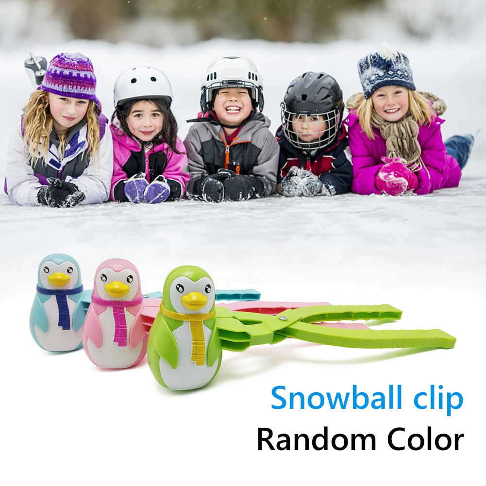 Веселая Снежная игрушка любящее сердце медведь утка снежок зажим пластиковые