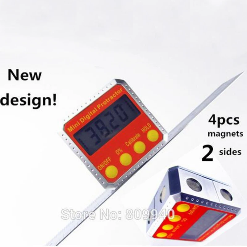 Цифровой мини транспортир инклинометр коническая коробка уровень цифровой