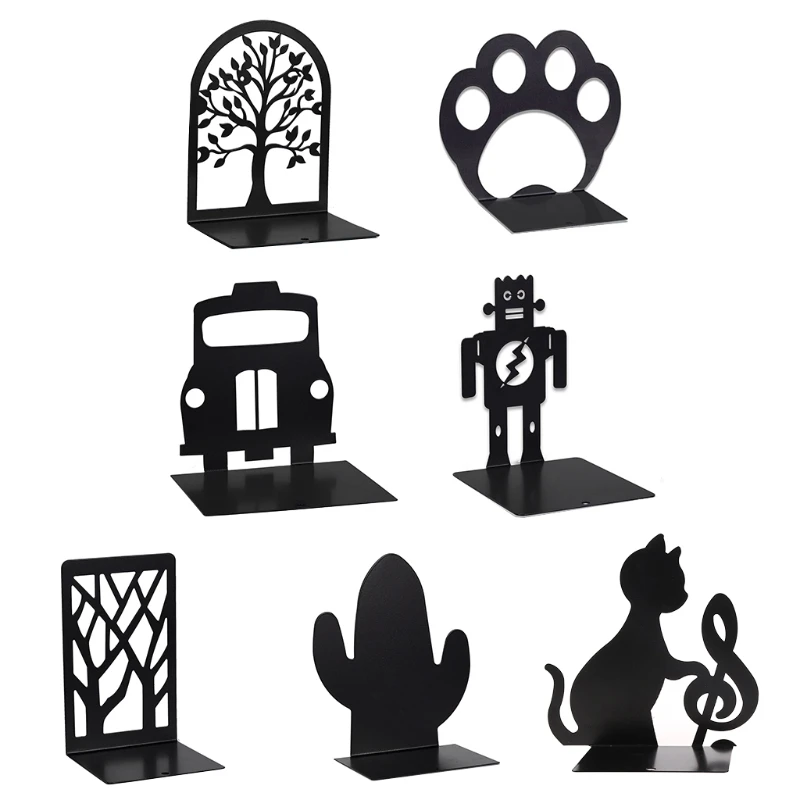 

Набор книжных концов для тяжелых книг, Нескользящие металлические концы для книг, декоративные концы для книг 87HC