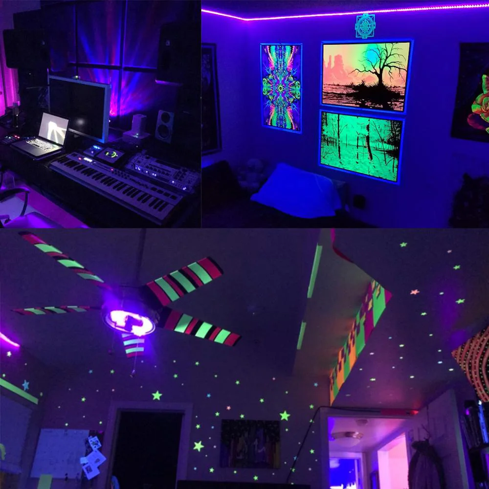 10 м 100LED УФ струнный светильник USB вечерние на Рождество Хэллоуин