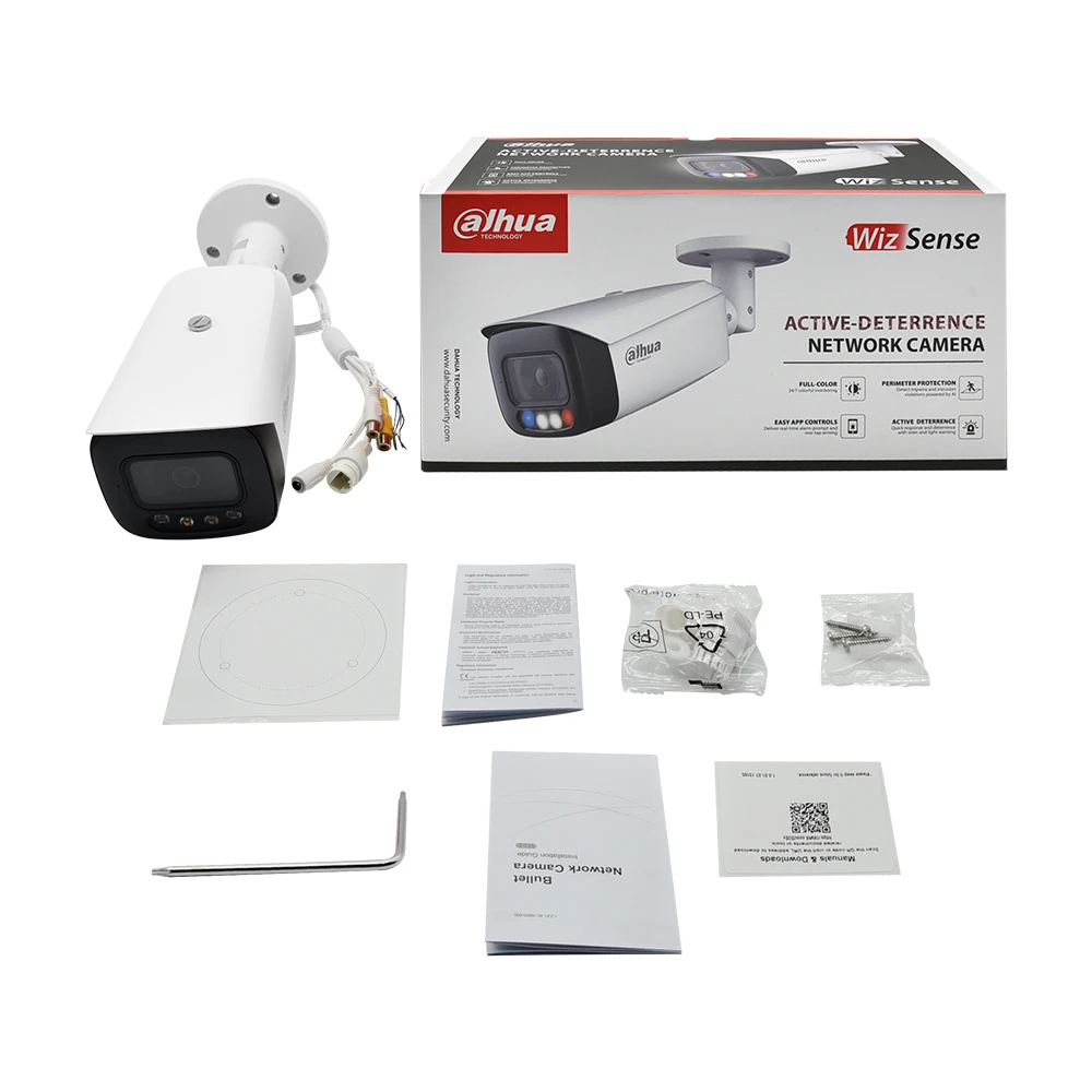 IP-камера Dahua WizSense 5 МП полноцветная IPC-HFW3549T1-AS-PV POE встроенный микрофон активное