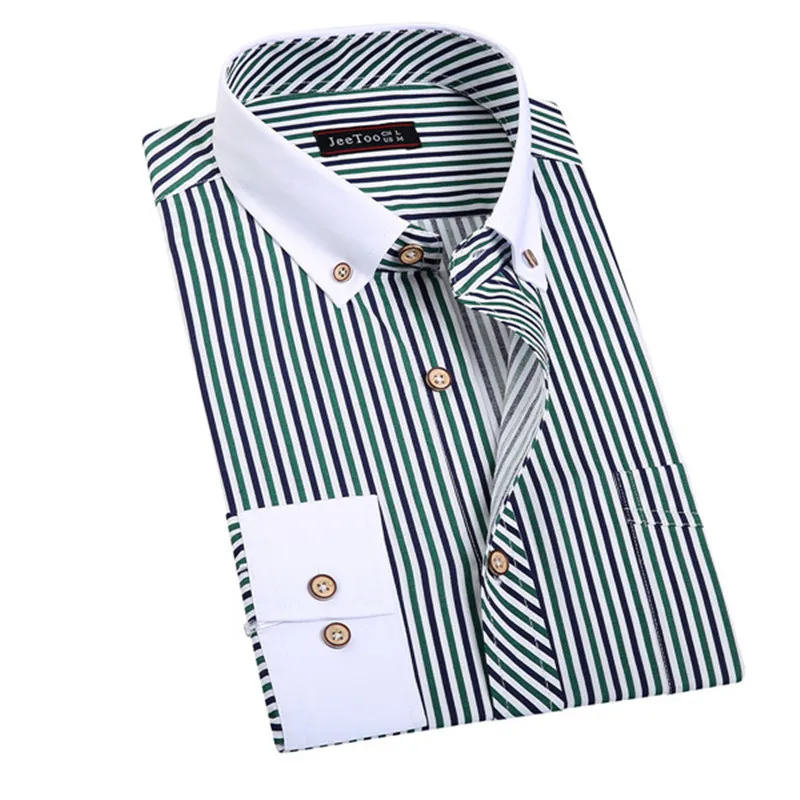 Рубашка мужская в полоску с длинным рукавом модная повседневная мягкая удобная