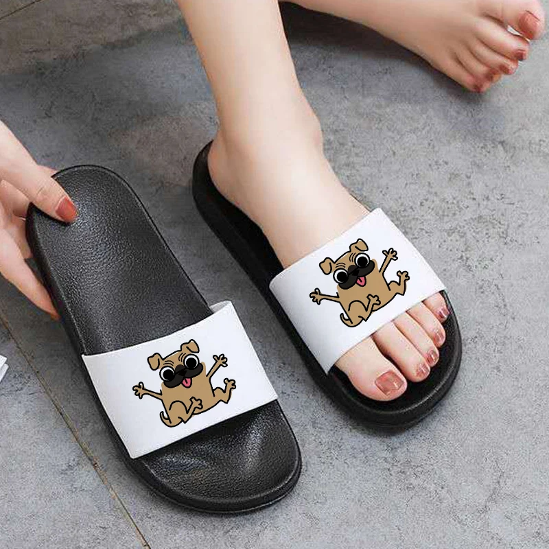 

Summer Shoes Women Indoor Slippers Dog Floor Flat Shoes Indoor Flip Flops Non-slip Bathroom Slides Home Slippers female shoes